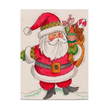 Beverly Johnston 'Santa And Toys' Canvas Art,18x24